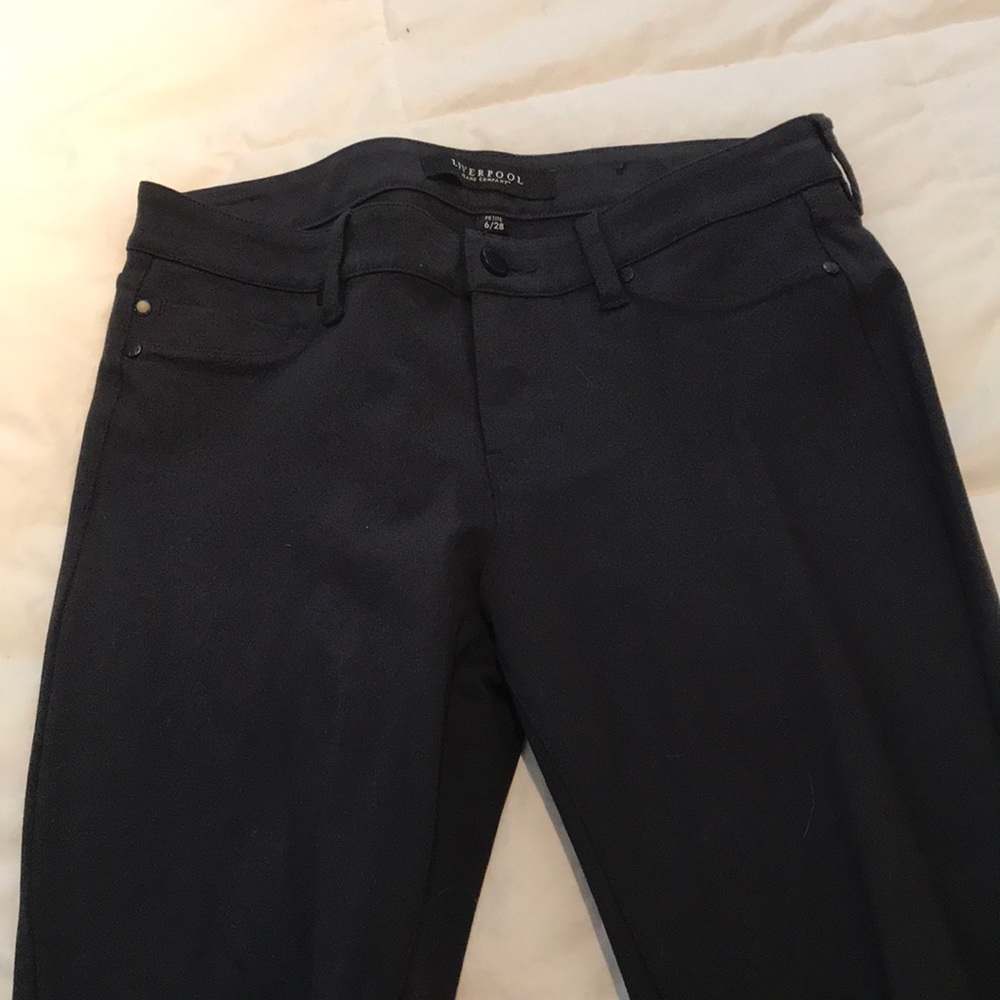Black straight leg jeans